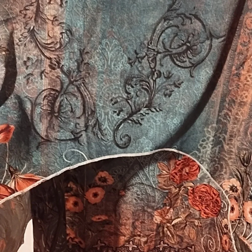 Floral Bohemian Kaftan Mumu Dress - Picture 3 of 7